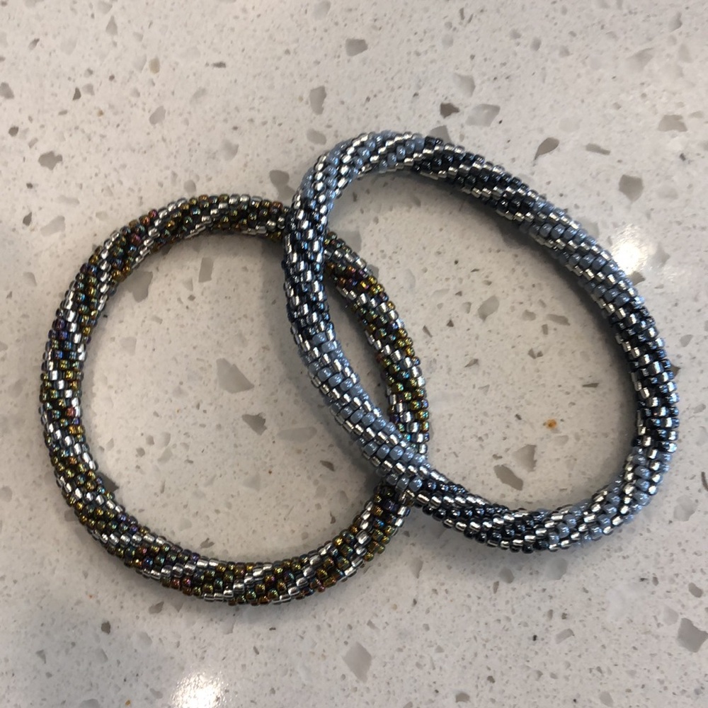 12 Beaded Stacking Bracelets - Picture 7 of 11